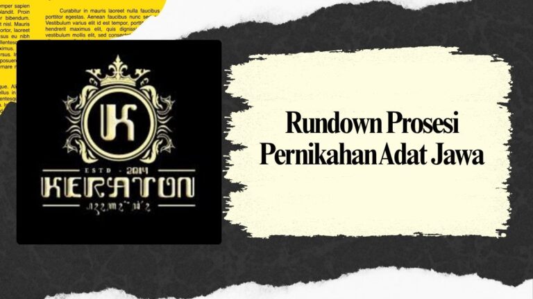 Rundown Prosesi Pernikahan Adat Jawa